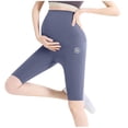 thumbnail image 1 of WMTBSRSW Women's Maternity Shorts Pregnancy Underwear Shhort Leggings Over The Belly Seamless & Supportive Over Bump Blue Large, 1 of 6