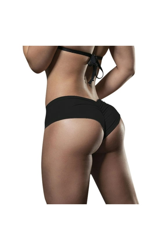 Women's Mid Waist Yoga Booty Shorts Solid Butt Lifting Scrunch Shorts V Back Gym Workout Spandex Dance Hot Summer Rave Bottoms