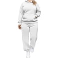 thumbnail image 1 of WMTBSRSW Women's Plus Size (L-5XL) Sweatsuits 2 Piece Outfits Fleece Lined Hoodies and Elastic Waisted Jogger Sweatpants with Pockets Fall Winter Tracksuit Set Casual Lounge Matching Set, 1 of 6