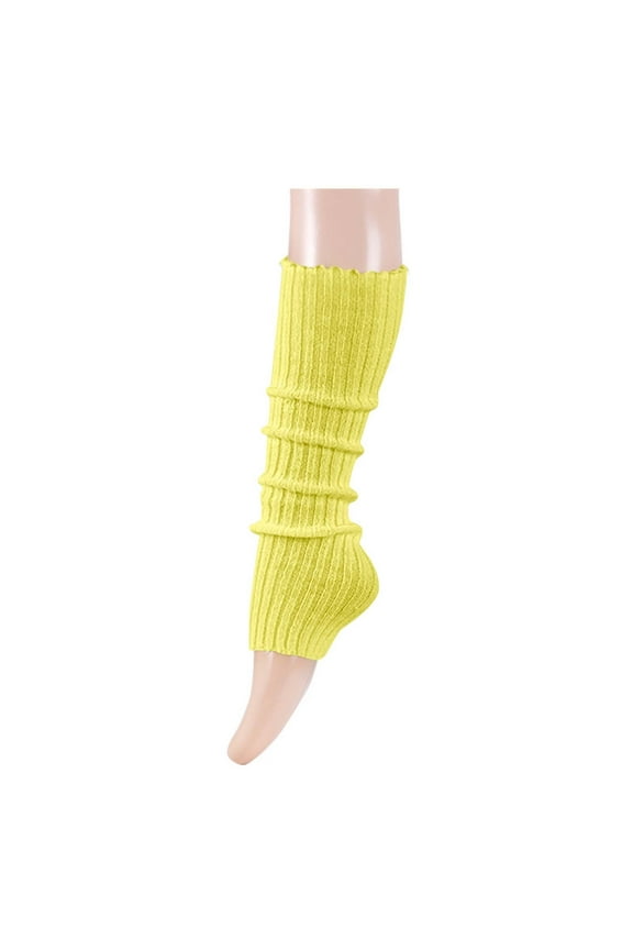 Women's Ribbed Knit Leg Warmers Y2K 80s Boot Long Socks Crochet Long Boot Socks for Party Dance Sports Yoga