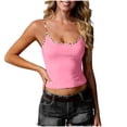 thumbnail image 1 of WMTBSRSW Women's Scoop Neck Camisole Tank Tops Leopard Print Spaghetti Strap Sleeveless Top Fitted Basic Tank for Layering Pink XX-Large, 1 of 6