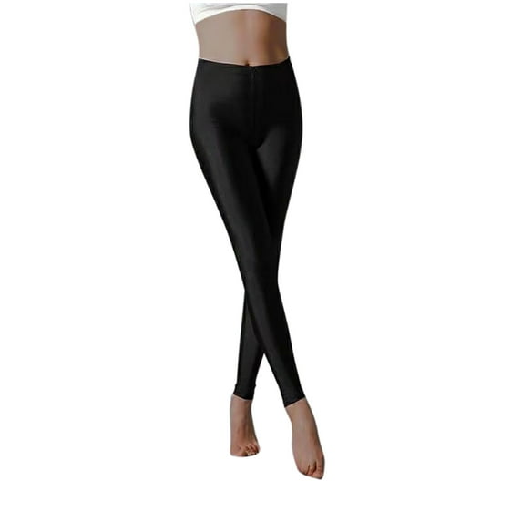 WMTBSRSW Women's Shiny Leggings Metallic Dance Workout Tights Leggings Shimmer Pants Glitter Tights Yoga Pants Outerwear Ankle Pant