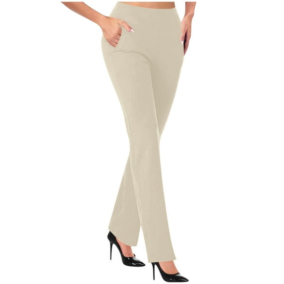 WMTBSRSW Women's Slim Fit Dress Pants High Waisted Stretch Work Pants Office Business Casual Slacks with Pockets S-2XL