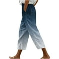 thumbnail image 1 of WMTBSRSW Women's Summer Beach Pants Lightweight Tie Dye Cropped Pants Loose Casual Wide Leg Drawstring Capris Lounge Trousers with Pockets, 1 of 5
