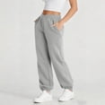 thumbnail image 1 of WMTBSRSW Women's Sweatpants V Waist Athletic Joggers with Pockets Comfy Barrel Lounge Pants Casual Baggy Sweat Pants Gray Medium, 1 of 8
