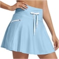 thumbnail image 1 of WMTBSRSW Women's Swim Board Shorts High Waisted 2025 Bathing Suit Skirt Flowy Quick Dry Summer Beach Shorts with Zipper Pockets, 1 of 7