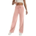 thumbnail image 1 of WMTBSRSW Women's Wide Leg Sweatpants for Petite High Rise Baggy Drawstring Lightweight Lounge Pants Deep Pockets Y2K Aesthetic Pink S, 1 of 7