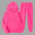 thumbnail image 1 of WMTBSRSW Womens 2 Piece Outfits Solid Lounge Hoodie Sweatsuit Sets Oversized Sweatshirt Relax Fall Comfy Jogger Sweatpants No Pockets, 1 of 7