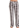 thumbnail image 1 of WMTBSRSW Womens Pajama Pants Plus Size S-5XL Plaid Sleep Pants High Waisted Drawstring Lounge Pj Bottoms Brown, 1 of 4