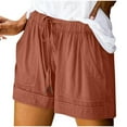 thumbnail image 1 of WMTBSRSW Womens Plus Size Summer Shorts Casual Baggy Trendy Short Pants Elastic Waist Drawstring Comfy Beach Shorts with Pockets, 1 of 6