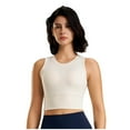 thumbnail image 1 of WMTBSRSW Womens' Quick Dry Sports Bra Longline Wirefree Padded with Medium Support Smock Neck Padded Crop Tank Tops with Workout Yoga Fitness, 1 of 8