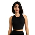 thumbnail image 1 of WMTBSRSW Womens' Quick Dry Sports Bra Longline Wirefree Padded with Medium Support Smock Neck Padded Crop Tank Tops with Workout Yoga Fitness, 1 of 8