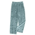 thumbnail image 1 of WMTBSRSW Womens Velvet Dressy Pants Wide Leg Lounge Pants Elastic Waisted Palazzo Pants Casual Loose Capris Trousers, 1 of 6