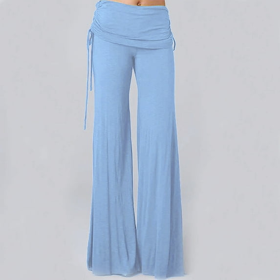 WMTBSRSW Womens Yoga Sweatpants Summer Wide Leg Lounged Athletic Pants Comfy Drawstring Workout Loose Trousers with Pockets