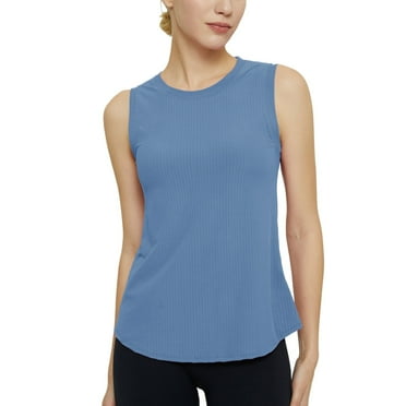 WMTBSRSW Workout Tank Tops for Women Sleeveless Athletic Running Loose Fit Yoga Tops Outdoors Active Crewneck Sports Gym Exercise Clothes