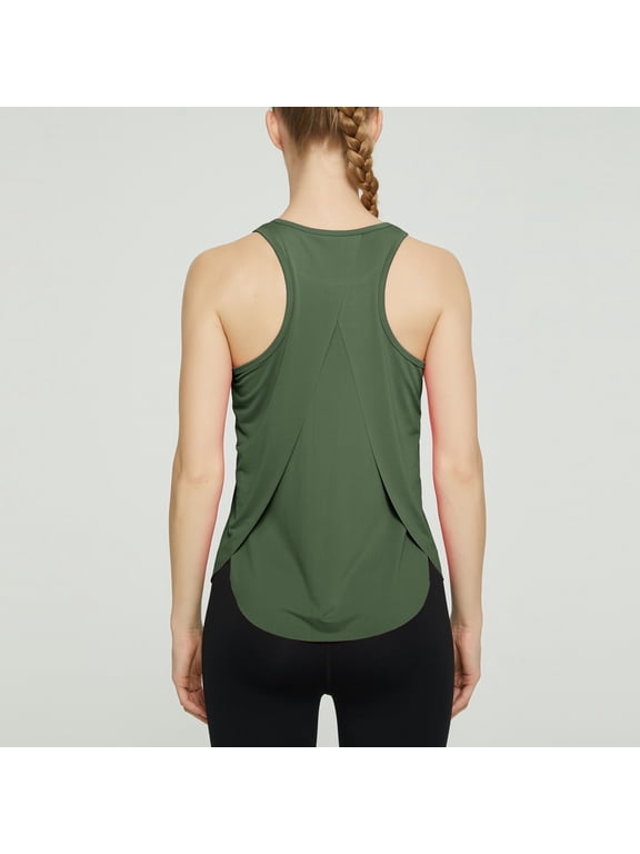 Workout Tank Tops for Women Sleeveless Athletic Running Loose Fit Yoga Tops Outdoors Active Crewneck Sports Gym Exercise Clothes