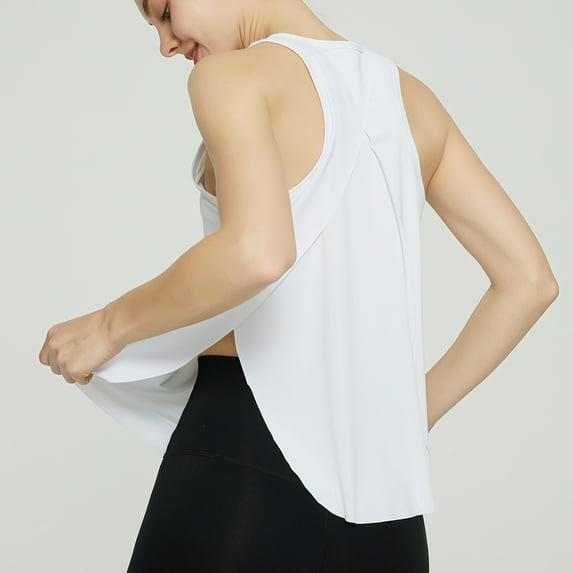 WMTBSRSW Workout Tank Tops for Women Sleeveless Athletic Running Loose Fit Yoga Tops Outdoors Active Crewneck Sports Gym Exercise Clothes