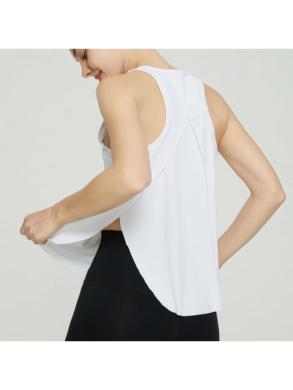 Workout Tank Tops for Women Sleeveless Athletic Running Loose Fit Yoga Tops Outdoors Active Crewneck Sports Gym Exercise Clothes