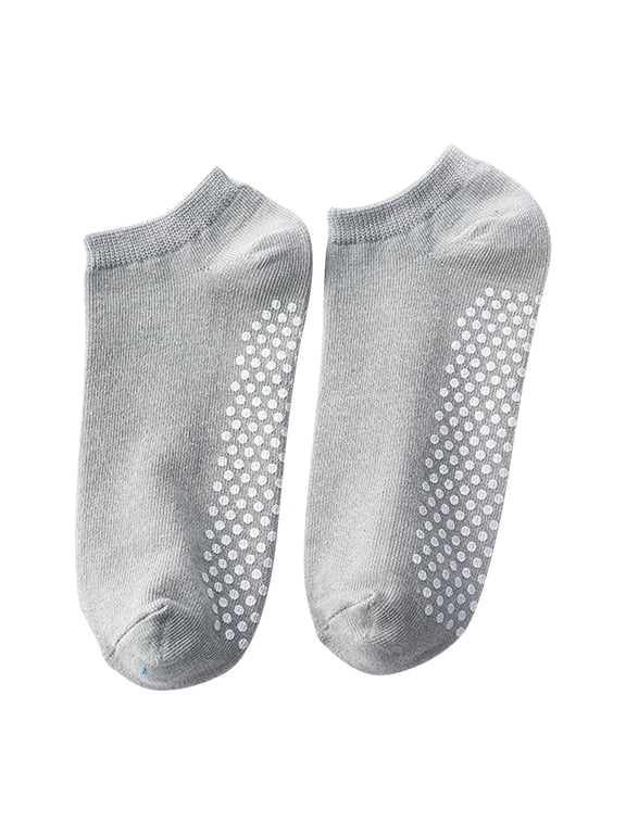 Yoga Socks for Women Non Slip Skid Socks Solid No Show Socks Grippy Crew Pilates Socks Great Grip Socks for Barre and Dance