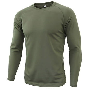 WMTBSRSWMens Sun Protection UPF 50+ Long Sleeve T Shirts Crewneck Solid Pullover Lightweight Quick Dry Workout Muscle Athletic Tops