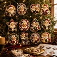 thumbnail image 1 of WMTOKK 12Pcs Santa Shape DIY Wooden Diamond Art Painting Christmas Tree Ornaments Kit, Holiday Hanging Decor, Handmade Gift for Adults Kids, 1 of 7