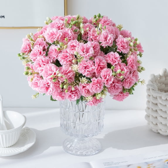WMTOKK Artificial Lilac Flower 20 Heads 11.81in Wedding Home Decorative Flower Arrangement (Pink)