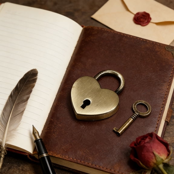 WMTOKK Heart-Shaped Padlock Couple Love Lock Pendant Valentine's Day Gift (Style A) Valentine Decorations