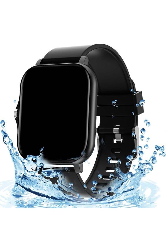 Smart Watch Bluetooth Calling Health Tracker 1.7 In Screen Multifunctional IP67 for Men Women Daily Life Electronic Users(Black)