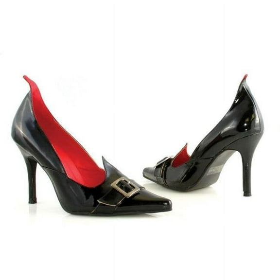 WMU 569544 Black Witch Shoe with Traditional Buckle Accent - Size 6