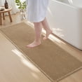 thumbnail image 1 of SIXHOME Bathroom Rugs Waffle Bath Rug Super Soft Absorbent Non Slip Bath Mat Beside Tub Rubber Backed Machine Washable Bathroom Rugs with Tassels Boho Bathroom Decor 24" x 48" Brown, 1 of 6
