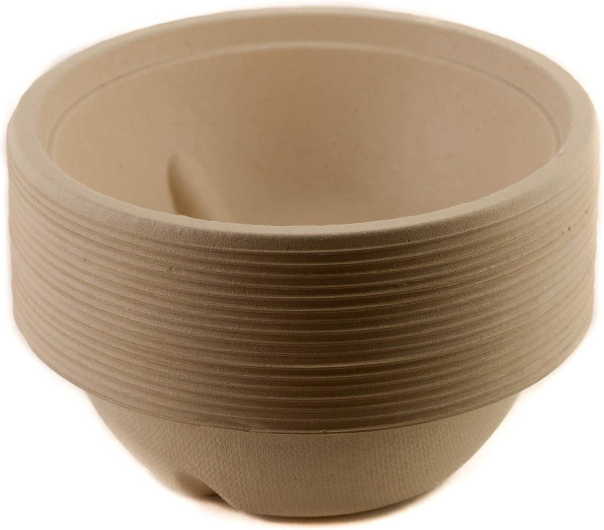 WMZP 24oz Round Deep Disposable Bowls [125 PACK] - 100% Biodegradable Sugarcane Bagasse Bamboo Fibers Sturdy Compostable Eco Friendly Environmental Paper Plastic Bowl Alternative Tree Free