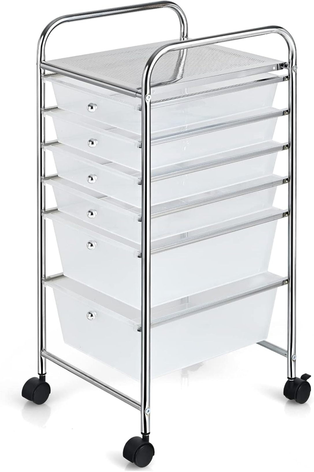 12-Drawer Rolling Storage Cart, Multifunctional Art Craft Organizer Cart Mobile Utility Storage Cart Removable Drawers Lockable Wheels Craft Cart Home - View #3