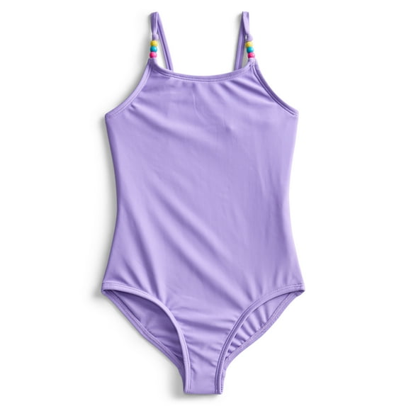 Wonder Nation Girls One-Piece Swimsuit with UPF 50+, Sizes 4-18 & Plus