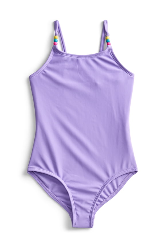 Girls One-Piece Swimsuit with UPF 50+, Sizes 4-18 & Plus