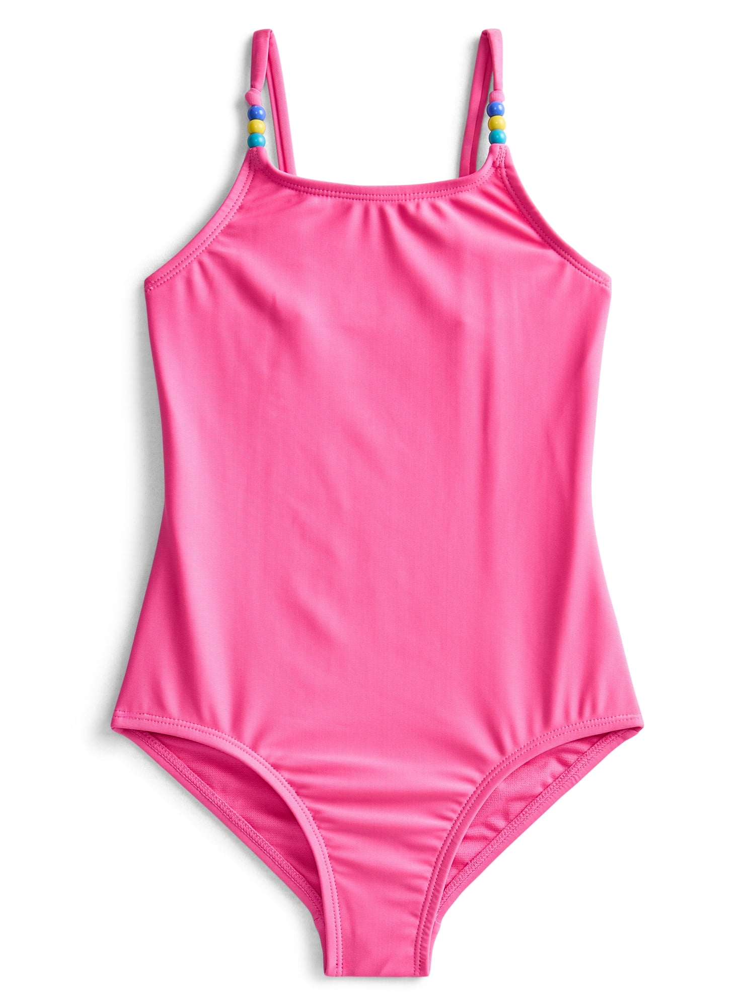 Wonder Nation Girls One-Piece Swimsuit with UPF 50+, Sizes 4-18 & Plus