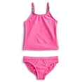 thumbnail image 1 of Wonder Nation Girls' Beaded Strap Tankini Swimsuit with UPF 50+, 2-Piece, Sizes 4-18 & Plus, 1 of 3