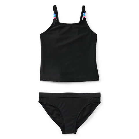 Girls Everyday Tankini Swim Set with UPF 50+, 2-Piece, Sizes 4-18 & Plus