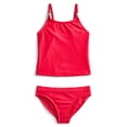 thumbnail image 1 of Wonder Nation Girls' Beaded Strap Tankini Swimsuit with UPF 50+, 2-Piece, Sizes 4-18 & Plus, 1 of 3