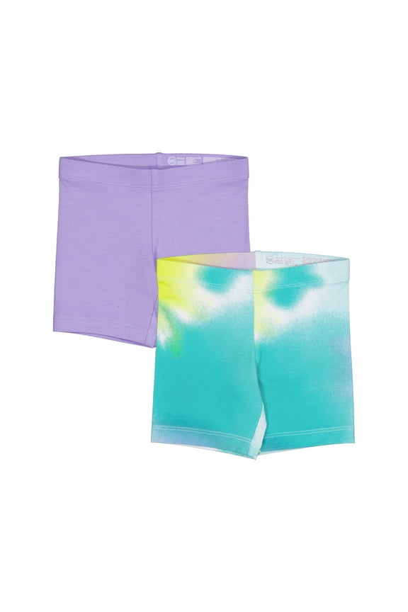 Girls Bike Short, 2-Pack, Sizes 4-18 & Plus