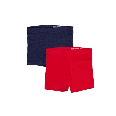 Girls Bike Shorts, 2-Pack, Sizes 4-18 & Plus