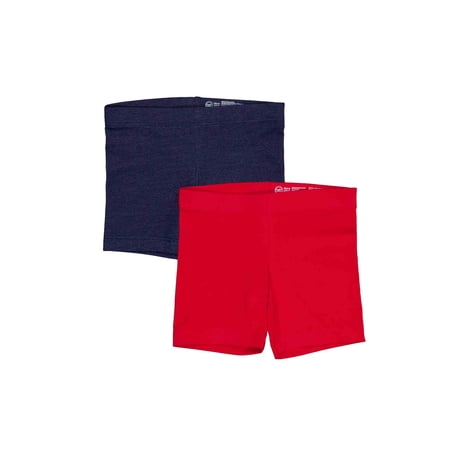 Wonder Nation Girls Bike Shorts, 2-Pack, Sizes 4-18 & Plus