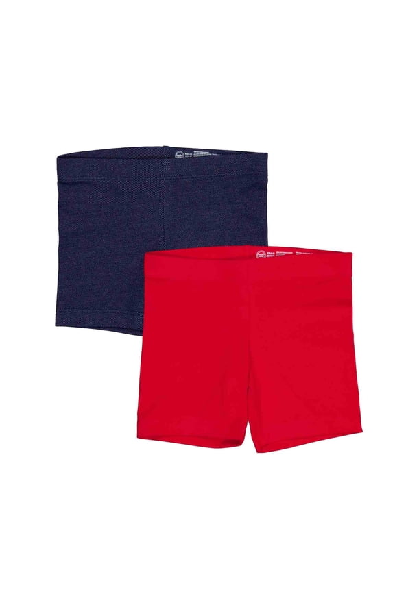 Girls Bike Short, 2-Pack, Sizes 4-18 & Plus