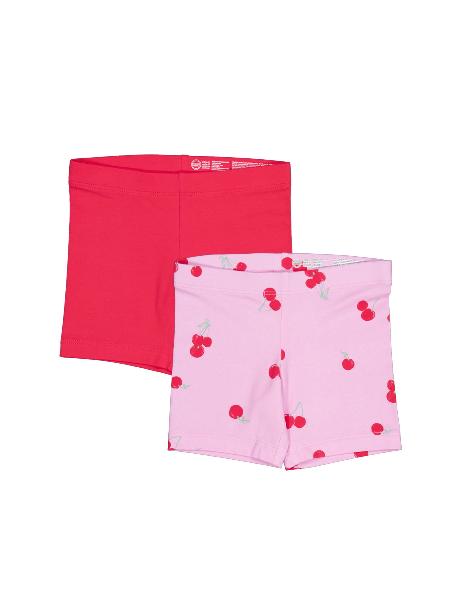 Wonder Nation Girls Bike Short, 2-Pack, Sizes 4-18 & Plus