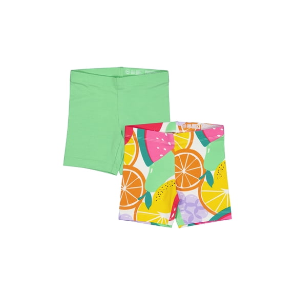 Wonder Nation Girls Bike Short, 2-Pack, Sizes 4-18 & Plus