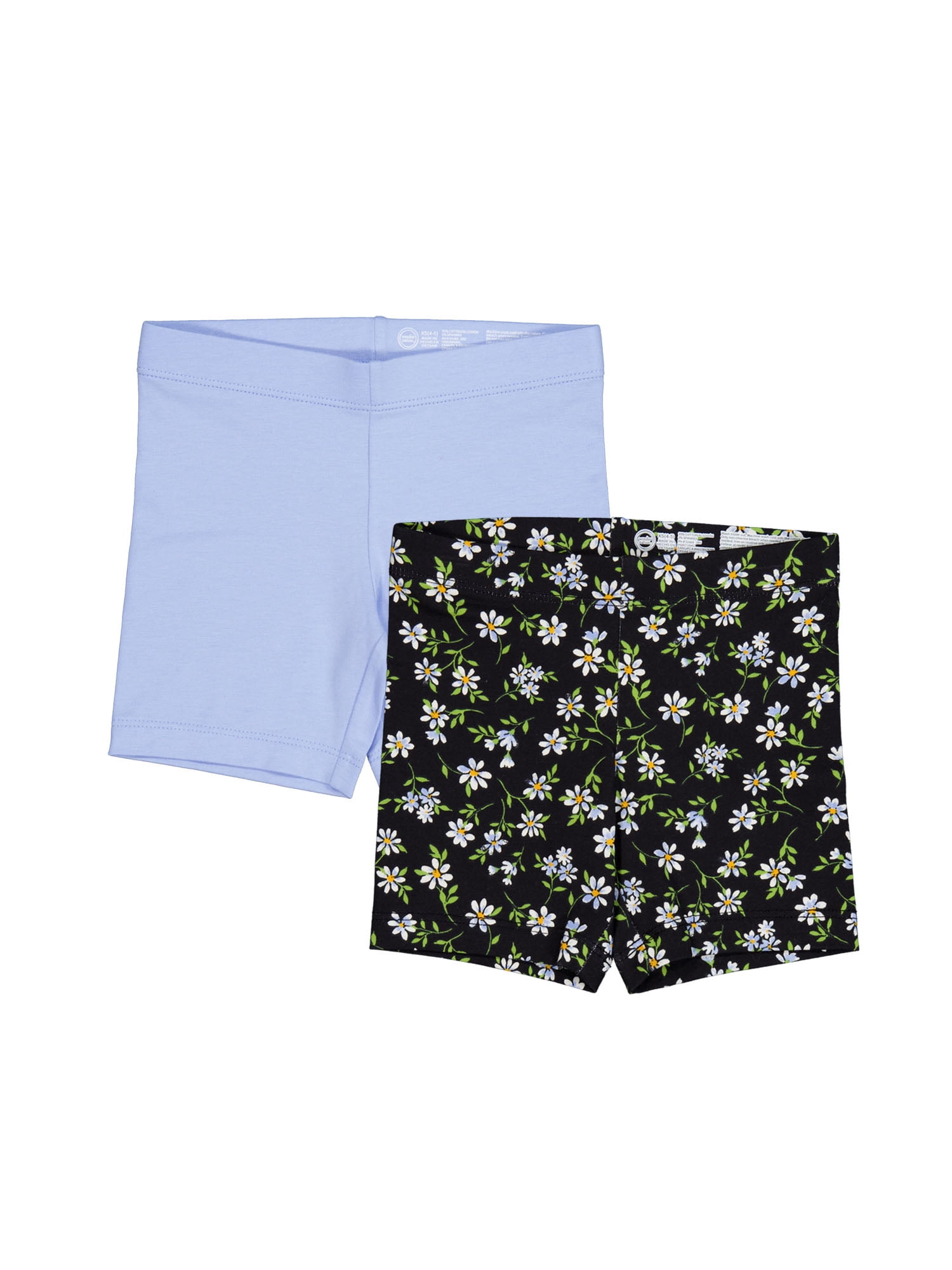 Wonder Nation Girls Bike Short, 2-Pack, Sizes 4-18 & Plus