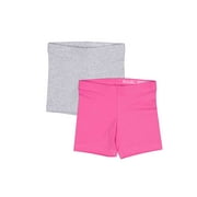 Girls Bike Short, 2-Pack, Sizes 4-18 & Plus