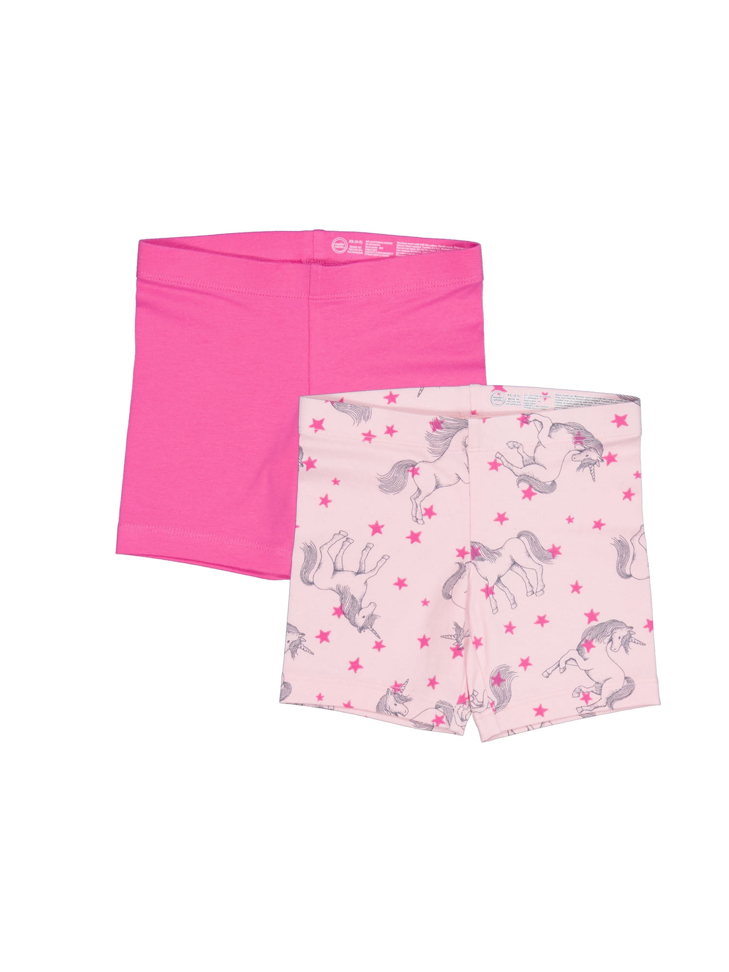 Wonder Nation Girls Bike Short, 2-Pack, Sizes 4-18 & Plus