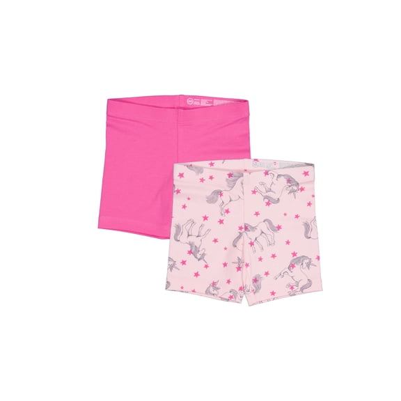 Wonder Nation Girls 2-Pack Bike Short, Sizes 4-18 & Plus