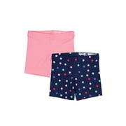 Girls Bike Shorts, 2-Pack, Sizes 4-18 & Plus