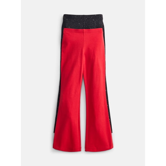 Wonder Nation Girls Flare Leggings, 2-Pack, Sizes 4-18 & Plus